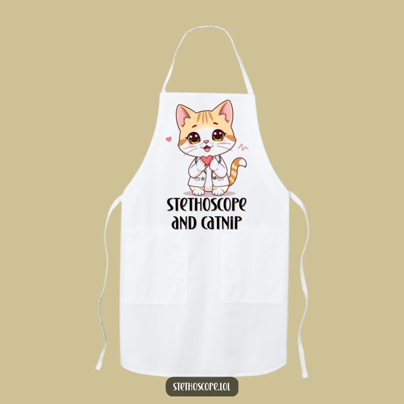 Funny Cat Doctor Apron: Curious Chef's Companion, a Practical Funny Gift