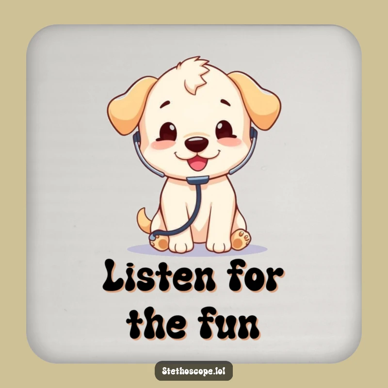 Funny Puppy Doctor Coasters: Protect Surfaces with Canine Humor