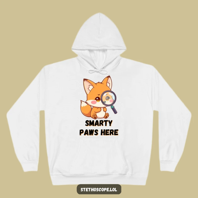 Funny Fox Magnifier Hoodie: Cozy Curiosity and Perfect Funny Gift