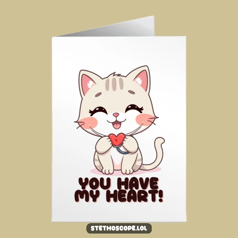 Free Printable Happy Cat Congrats Card: Joyful Kitty Congratulations Gift