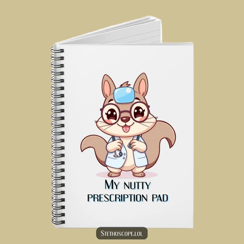 Funny Squirrel Doctor Notebook: Cheerful Medic Journal, Perfect Funny Gift for Writers
